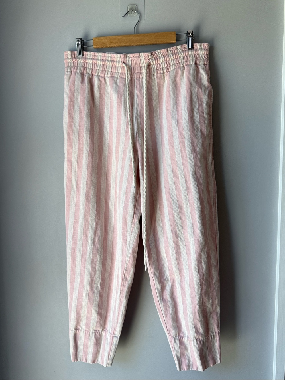 bassike Striped Cotton Linen Pants - Picture 2 of 10